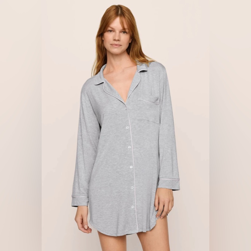 EBERJEY Gisele TENCEL™ Modal Sleepshirt Heather Grey Size Small